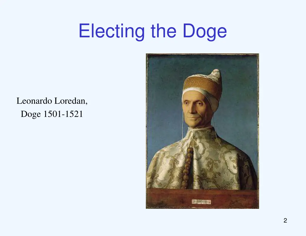 electing the doge