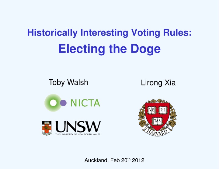 historically interesting voting rules electing