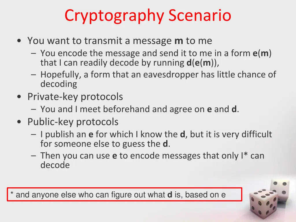 cryptography scenario