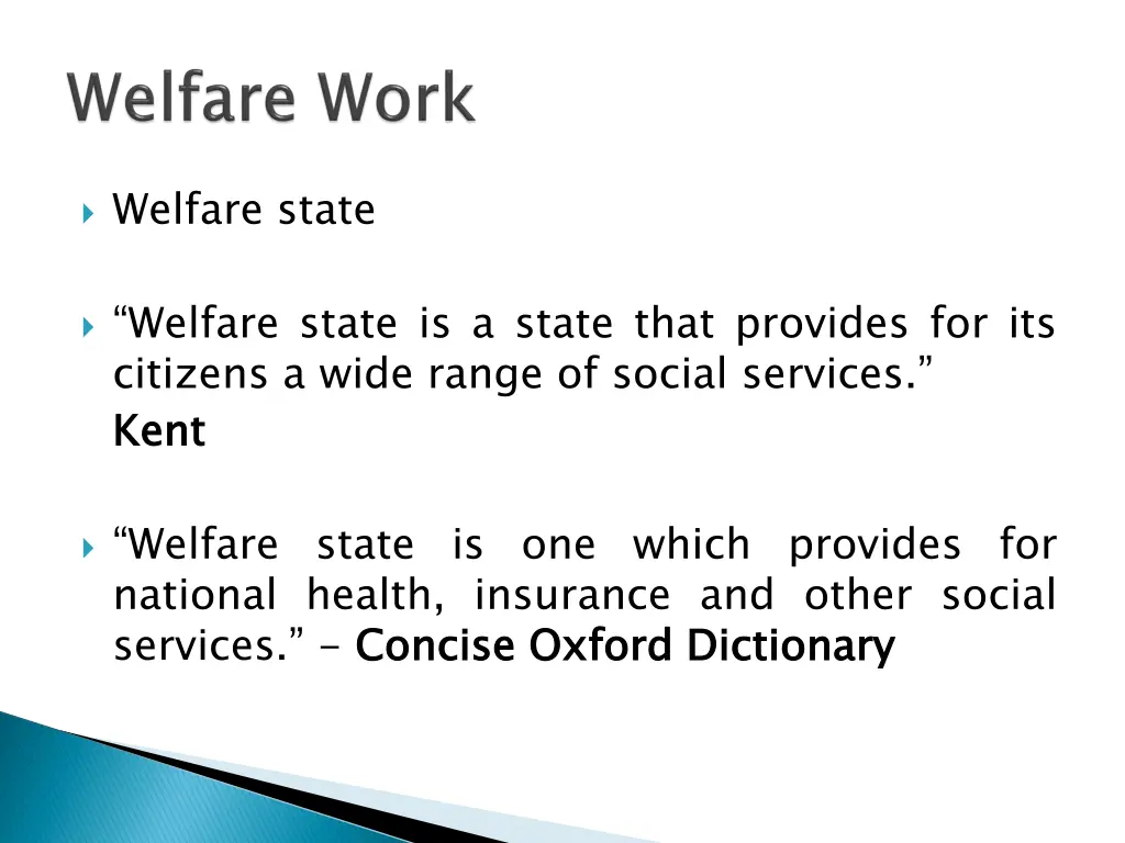 welfare state