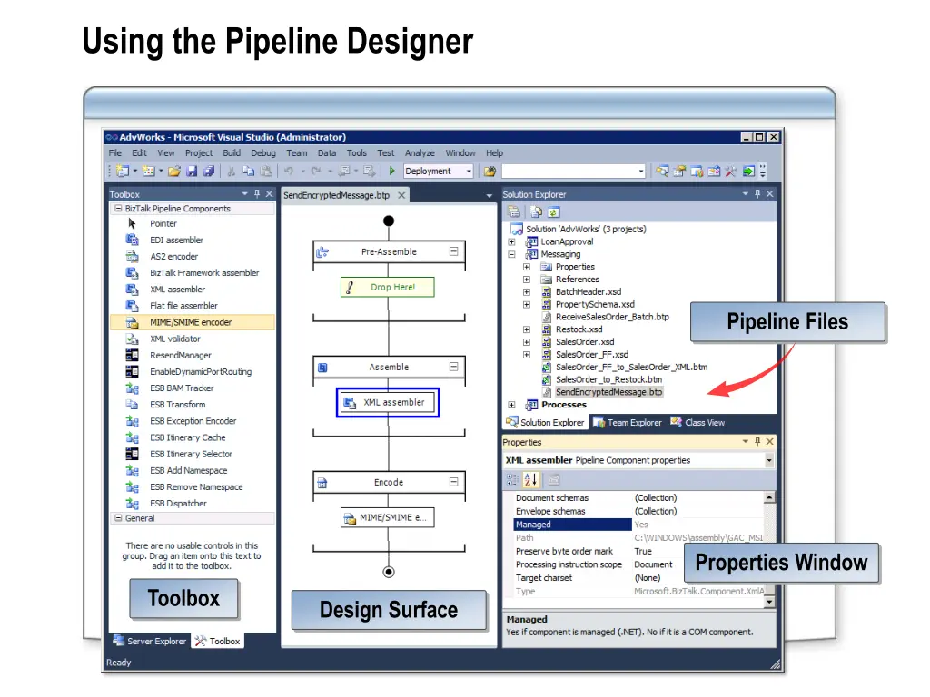 using the pipeline designer