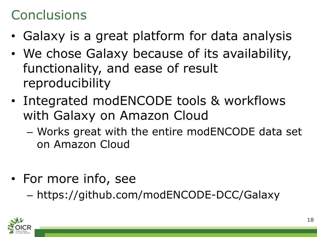 conclusions galaxy is a great platform for data