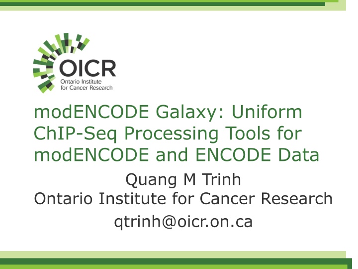 modencode galaxy uniform chip seq processing