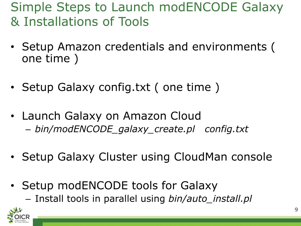 simple steps to launch modencode galaxy