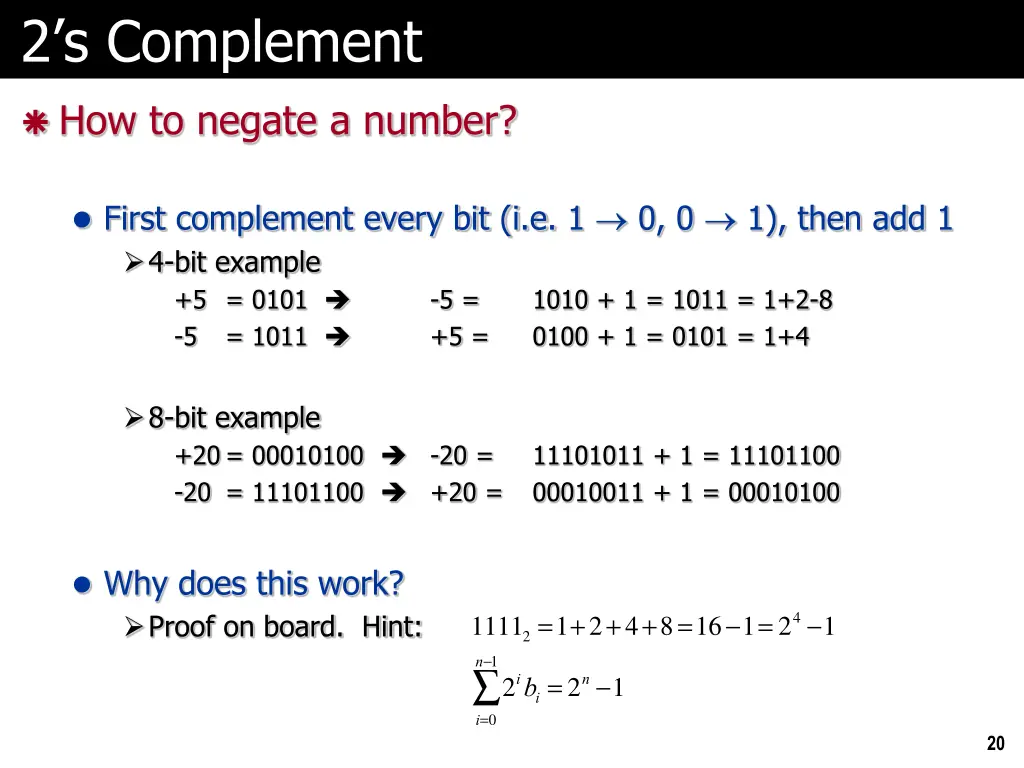 2 s complement