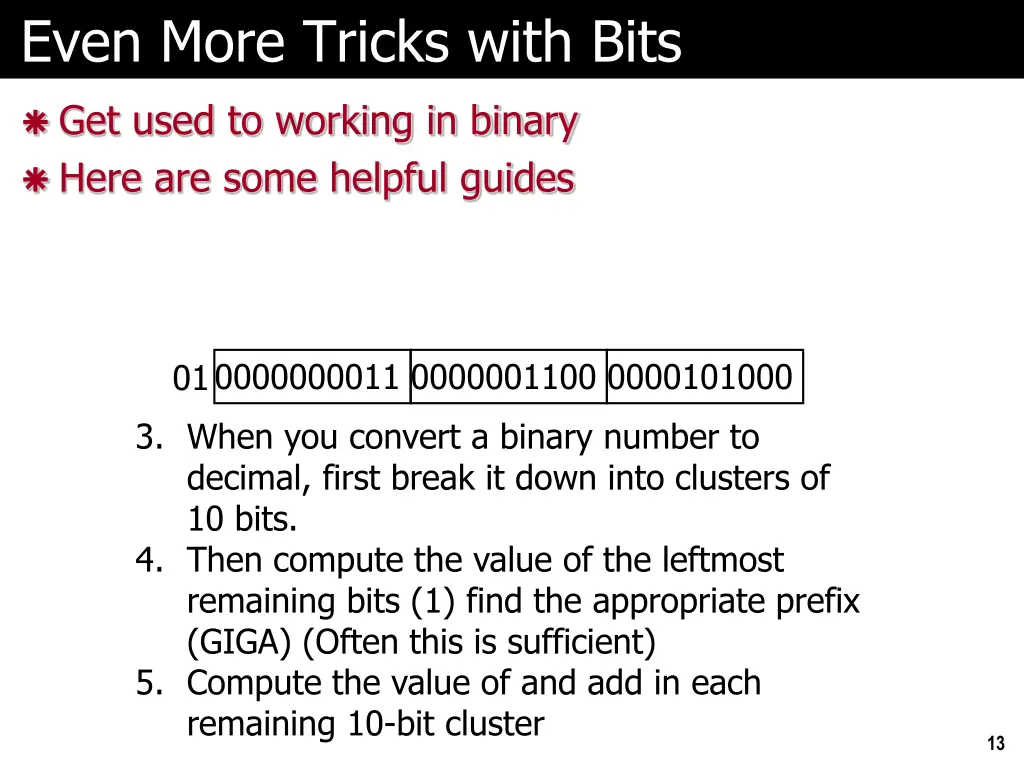 even more tricks with bits