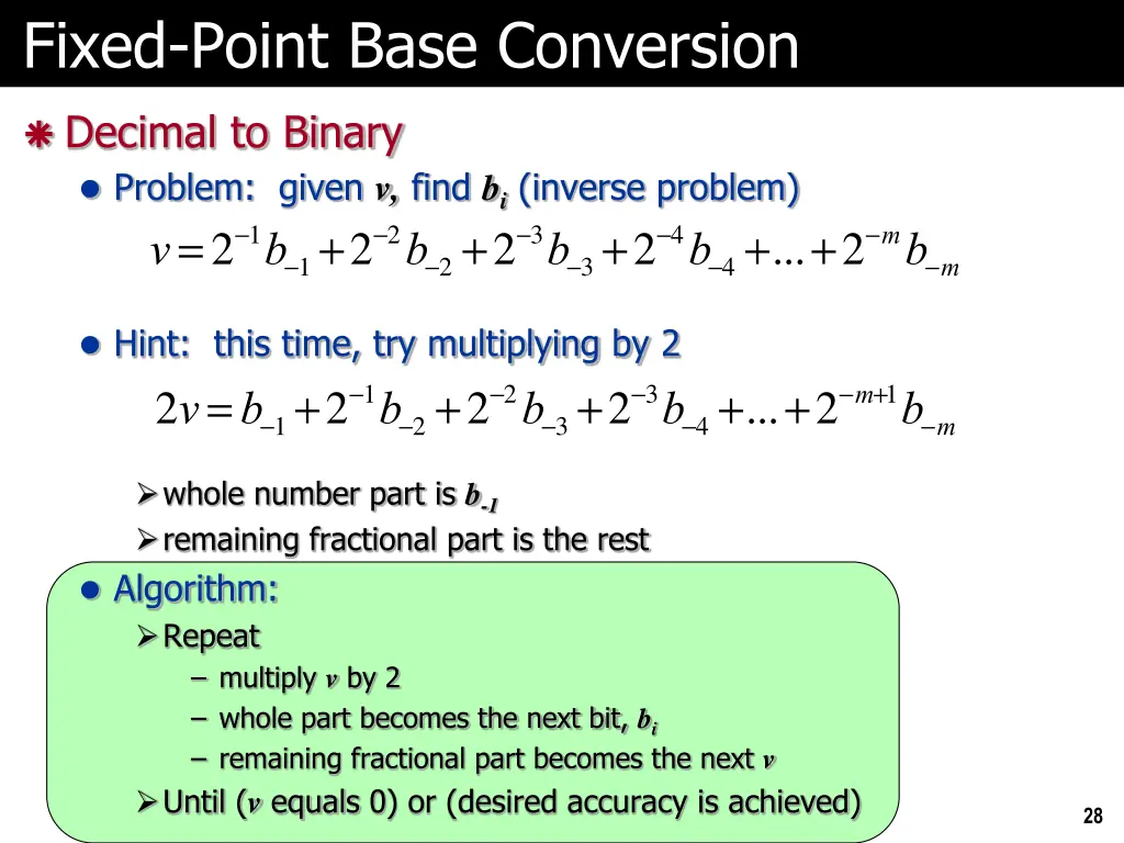 fixed point base conversion 1