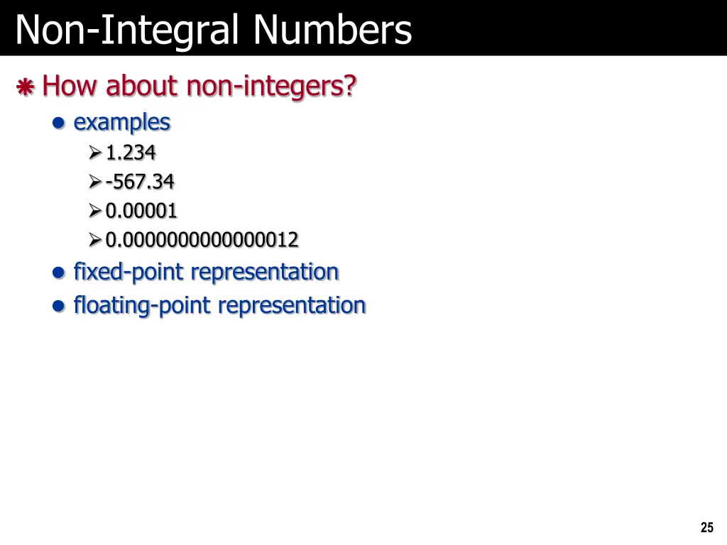 non integral numbers