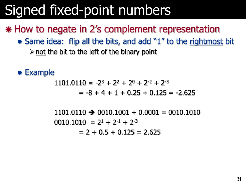 signed fixed point numbers 1