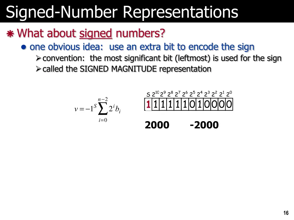 signed number representations what about signed