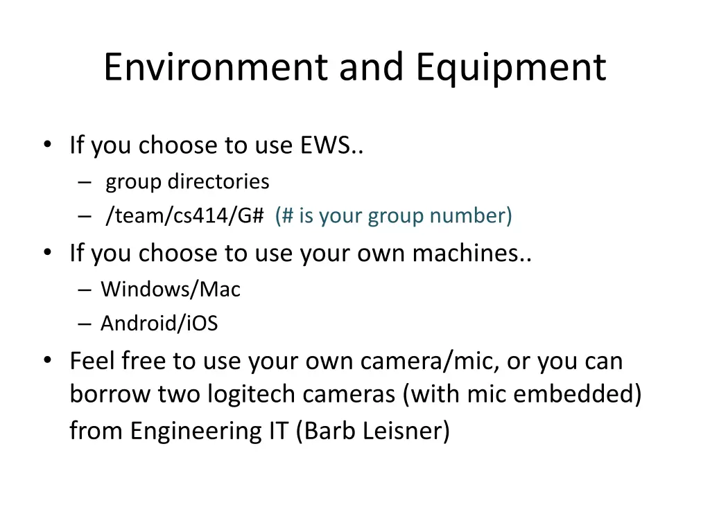 environment and equipment 1