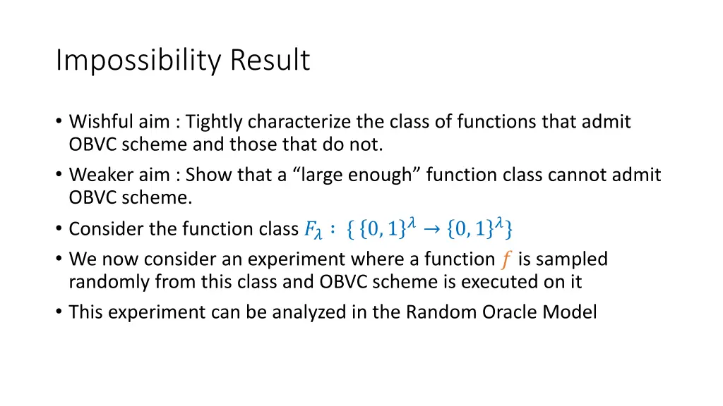 impossibility result 2