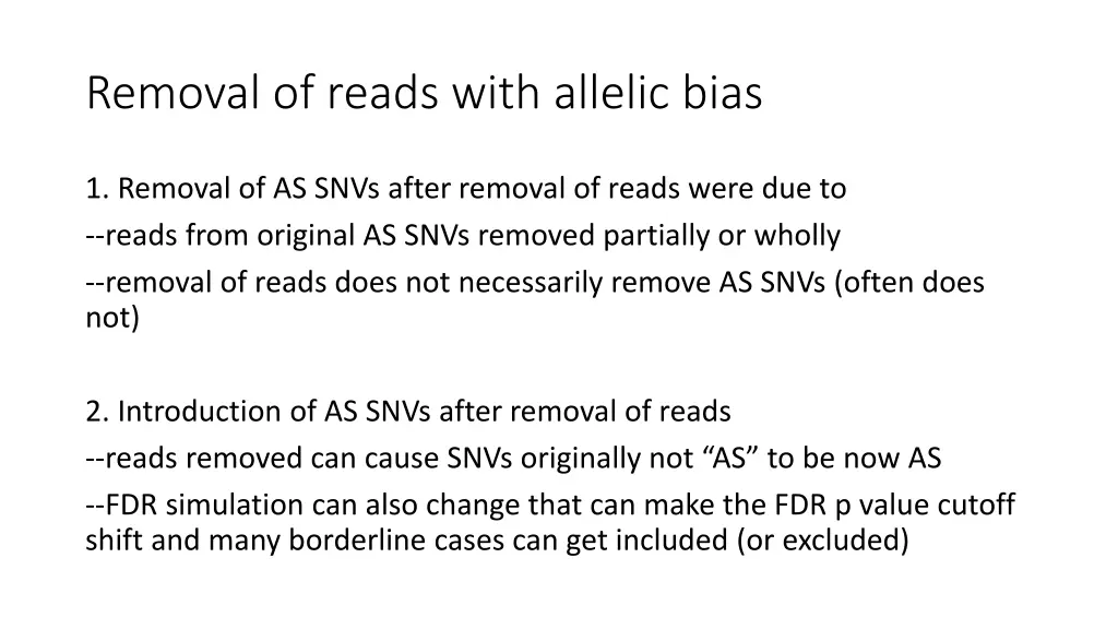 removal of reads with allelic bias