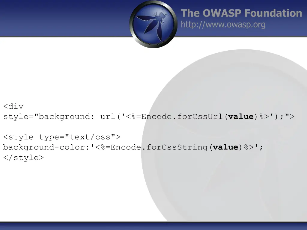 the owasp foundation http www owasp org 11