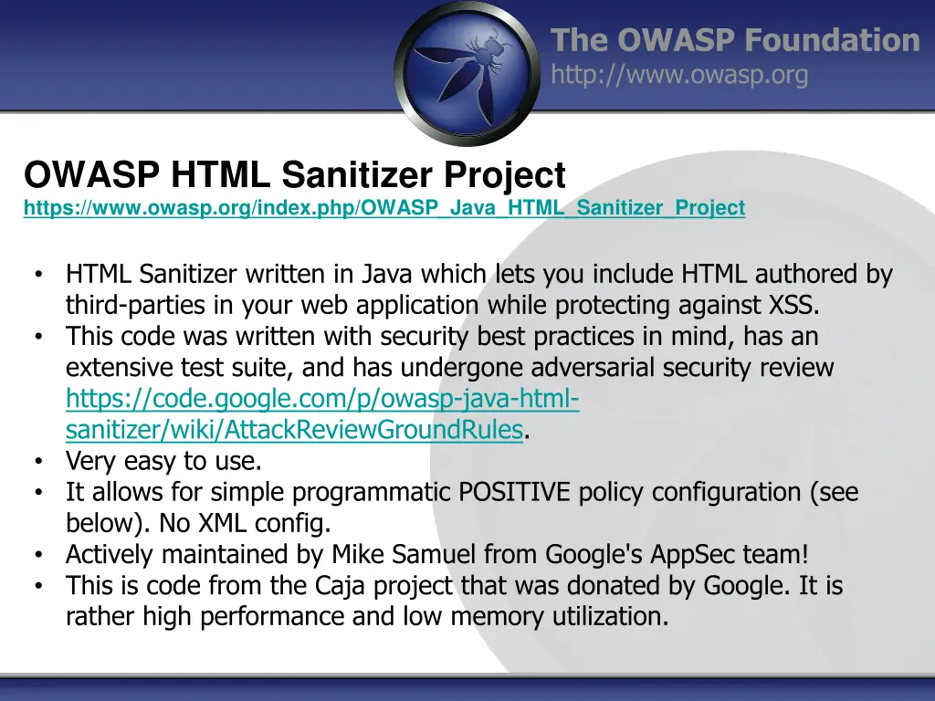 the owasp foundation http www owasp org 15