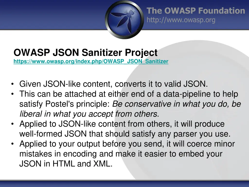 the owasp foundation http www owasp org 18