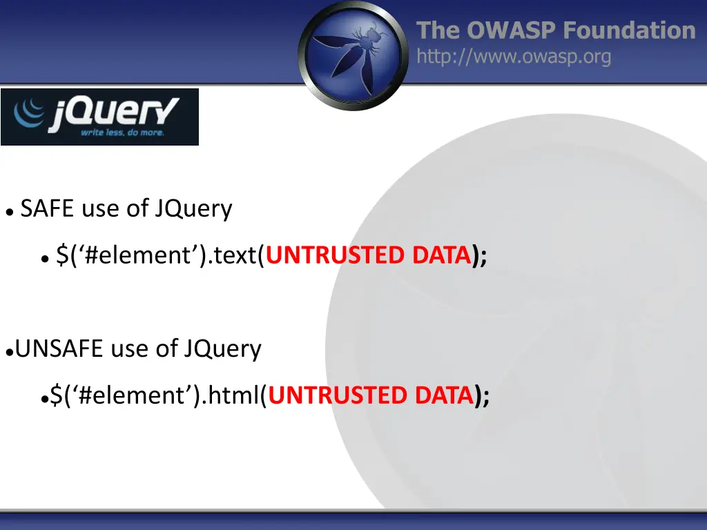 the owasp foundation http www owasp org 21