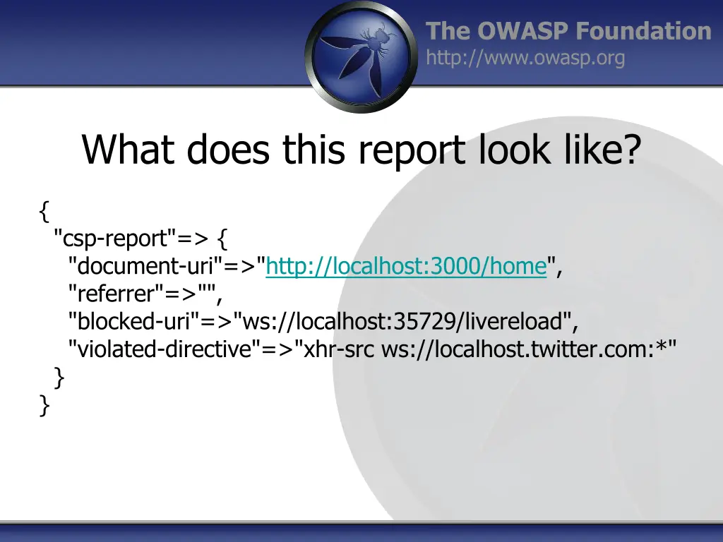 the owasp foundation http www owasp org 27