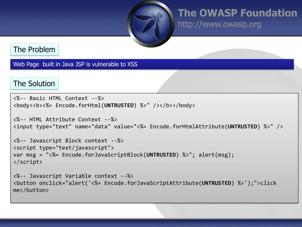 the owasp foundation http www owasp org 5