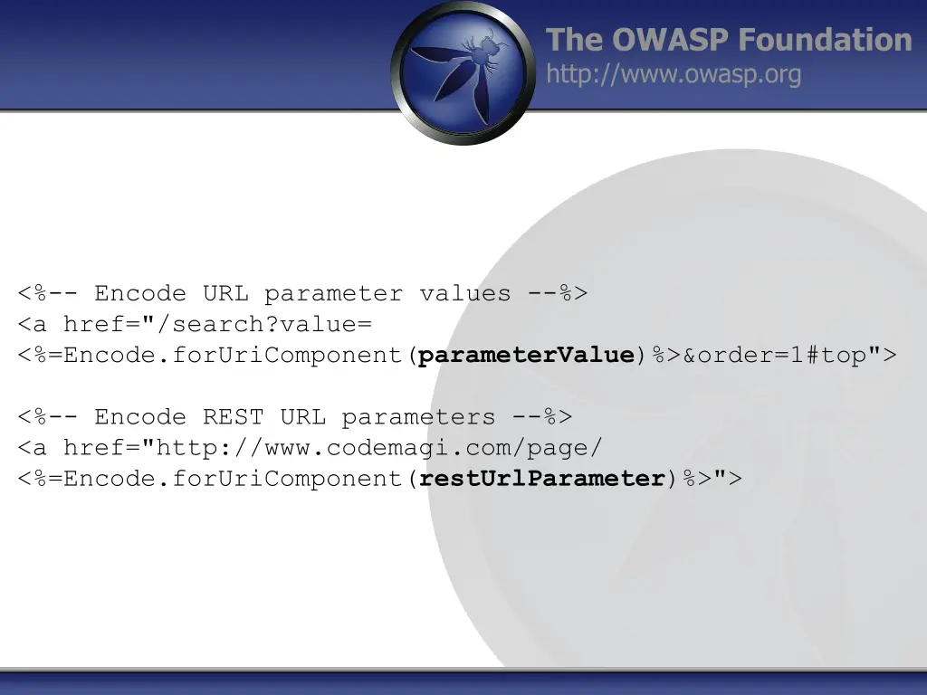 the owasp foundation http www owasp org 8