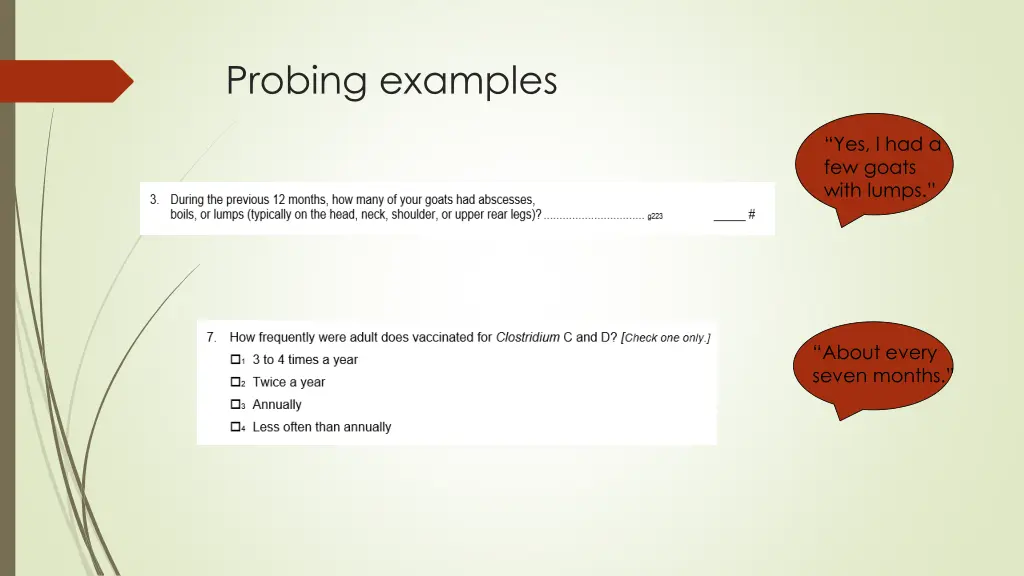 probing examples