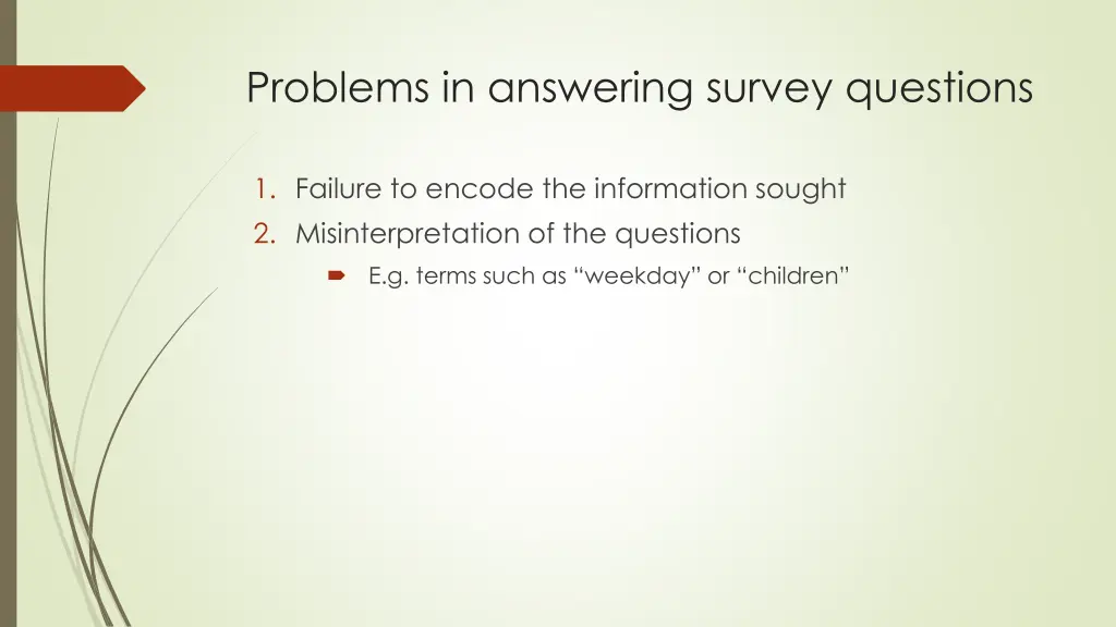 problems in answering survey questions 2