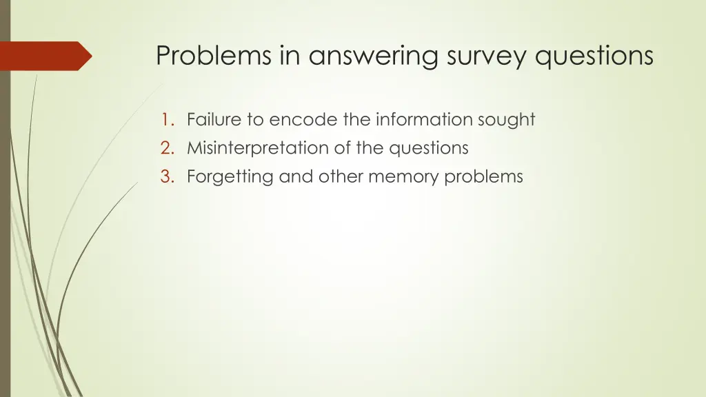 problems in answering survey questions 3