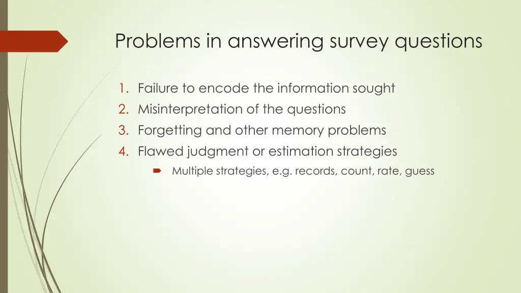 problems in answering survey questions 4