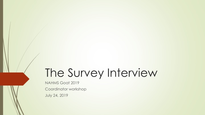 the survey interview nahms goat 2019 coordinator