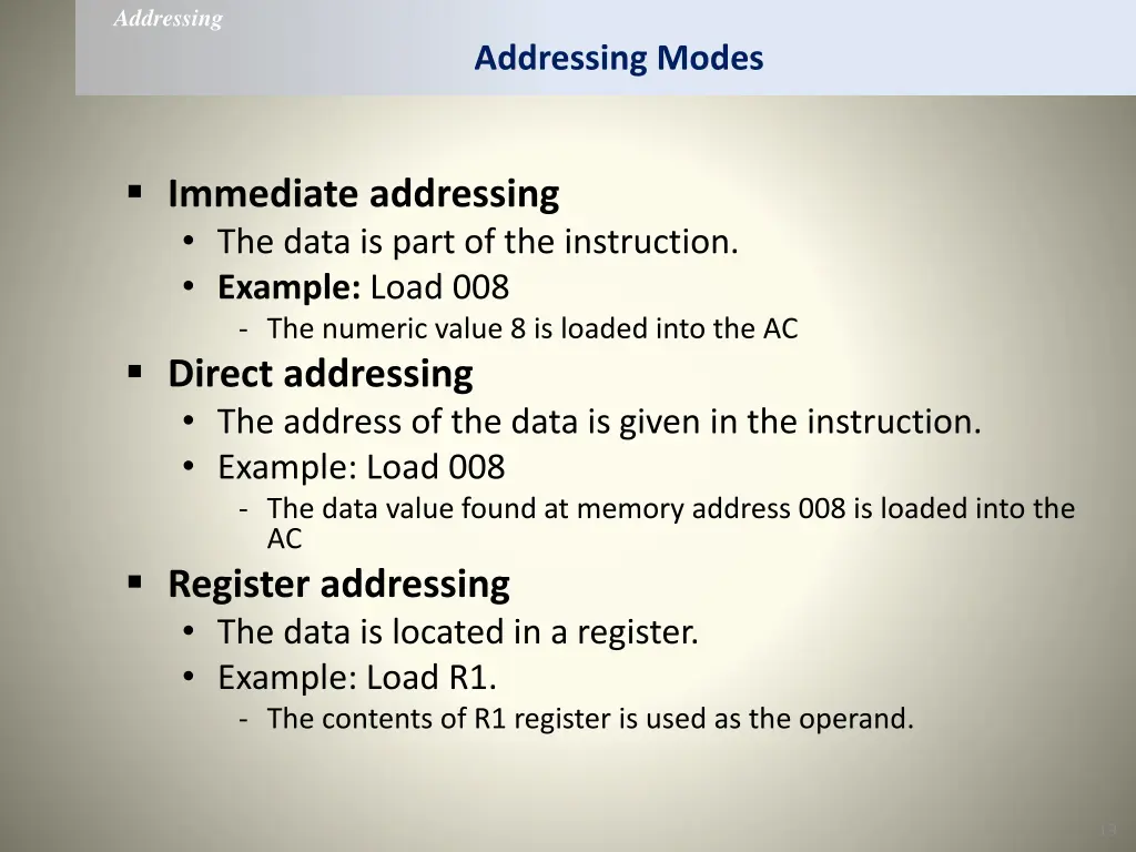 addressing 1