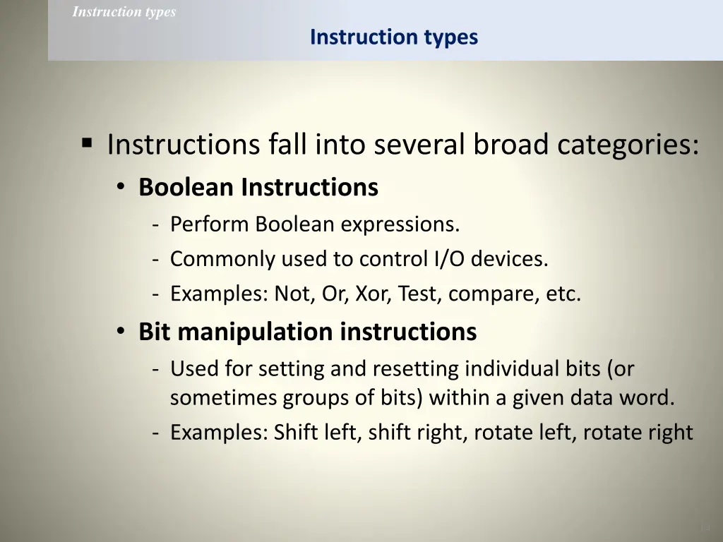 instruction types 1