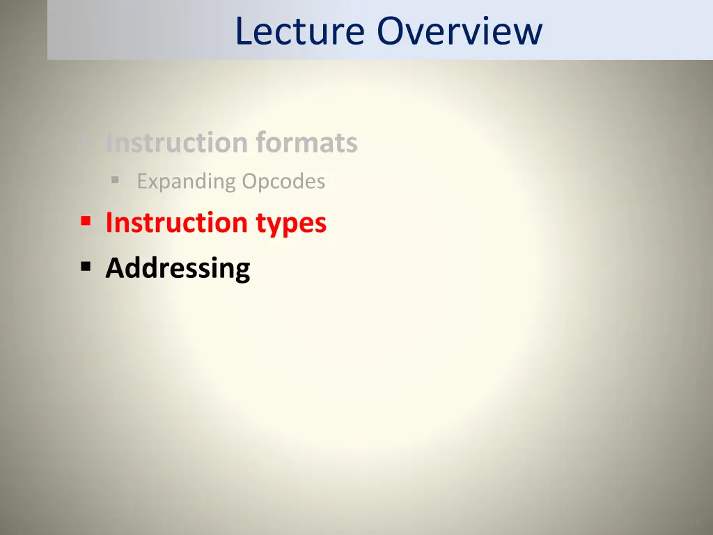 lecture overview 1