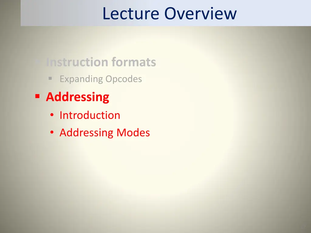 lecture overview 2