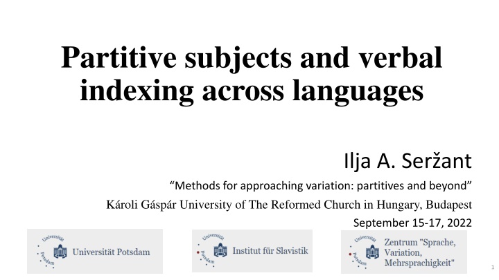 partitive subjects and verbal indexing across