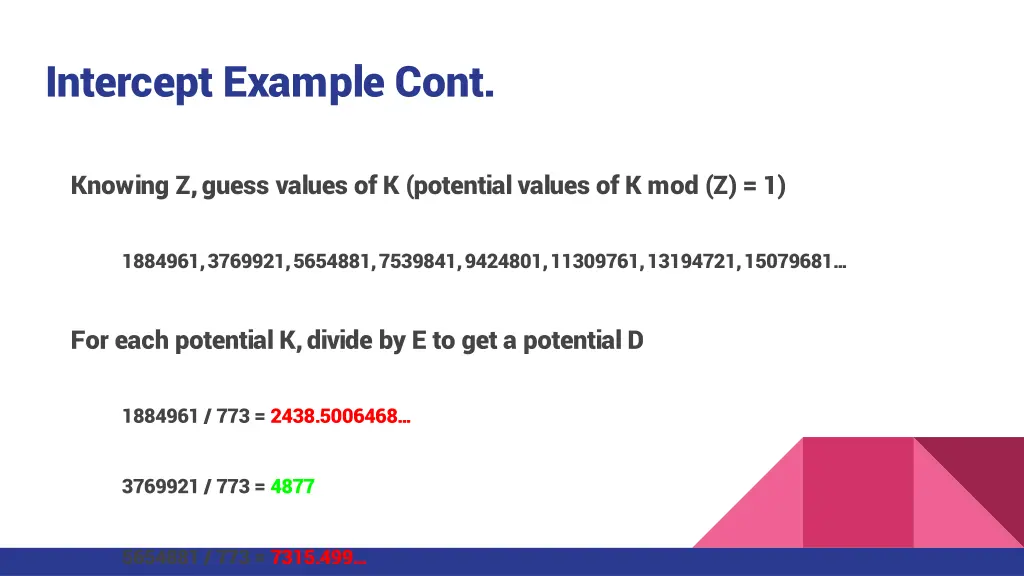 intercept example cont 1