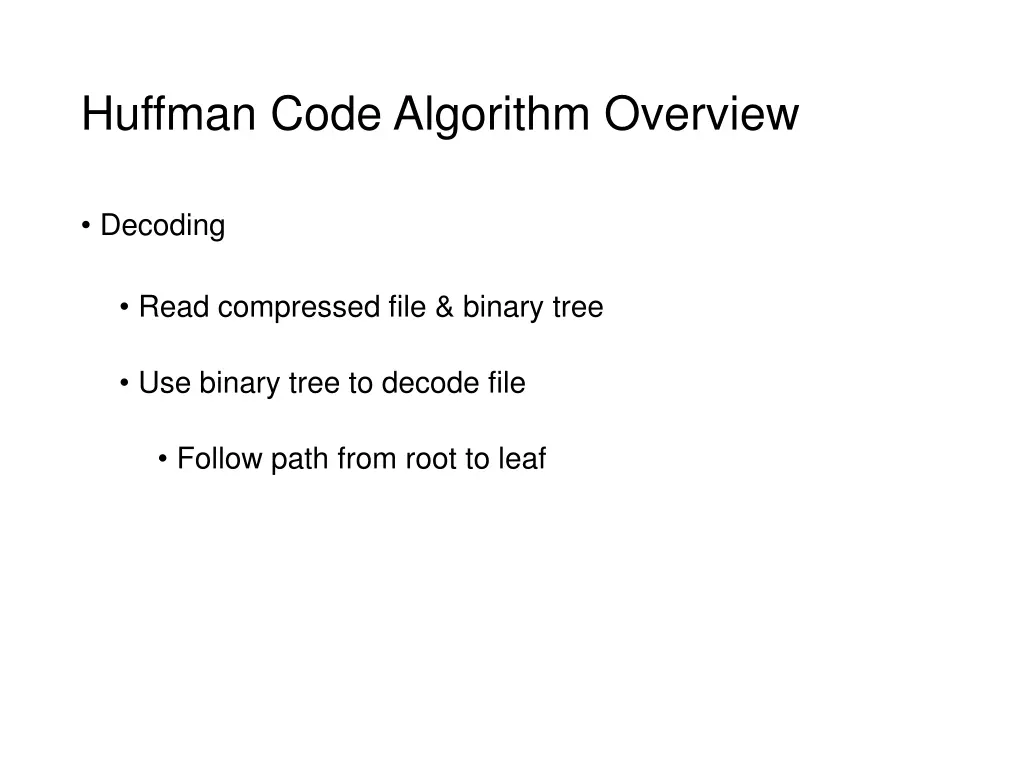 huffman code algorithm overview 1