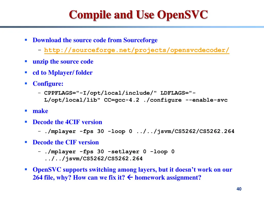 compile and use opensvc