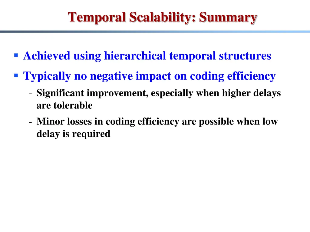 temporal scalability summary