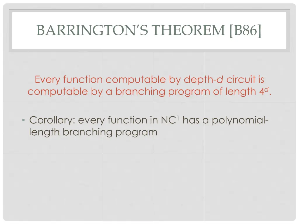 barrington s theorem b86