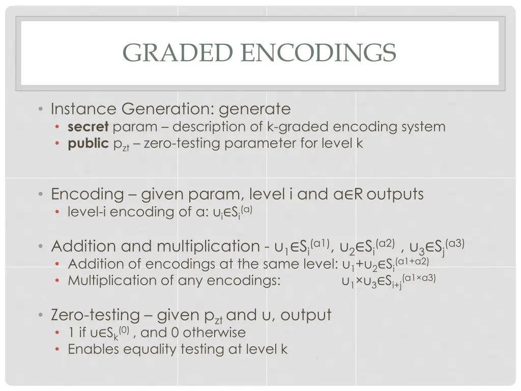 graded encodings 1