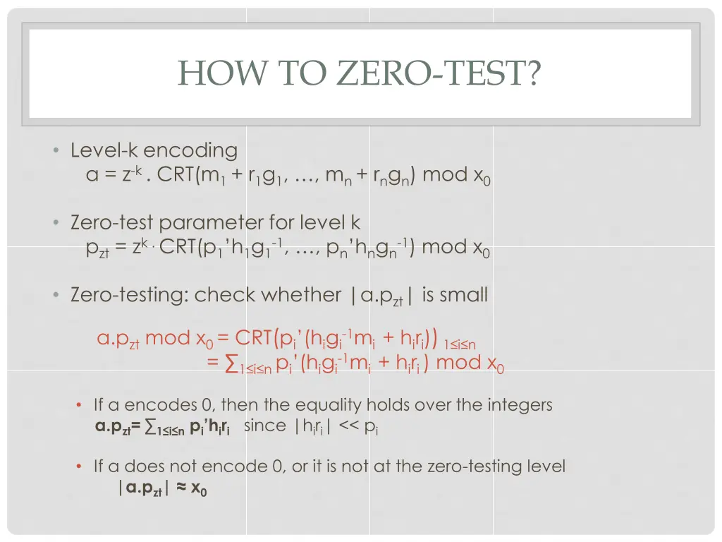 how to zero test