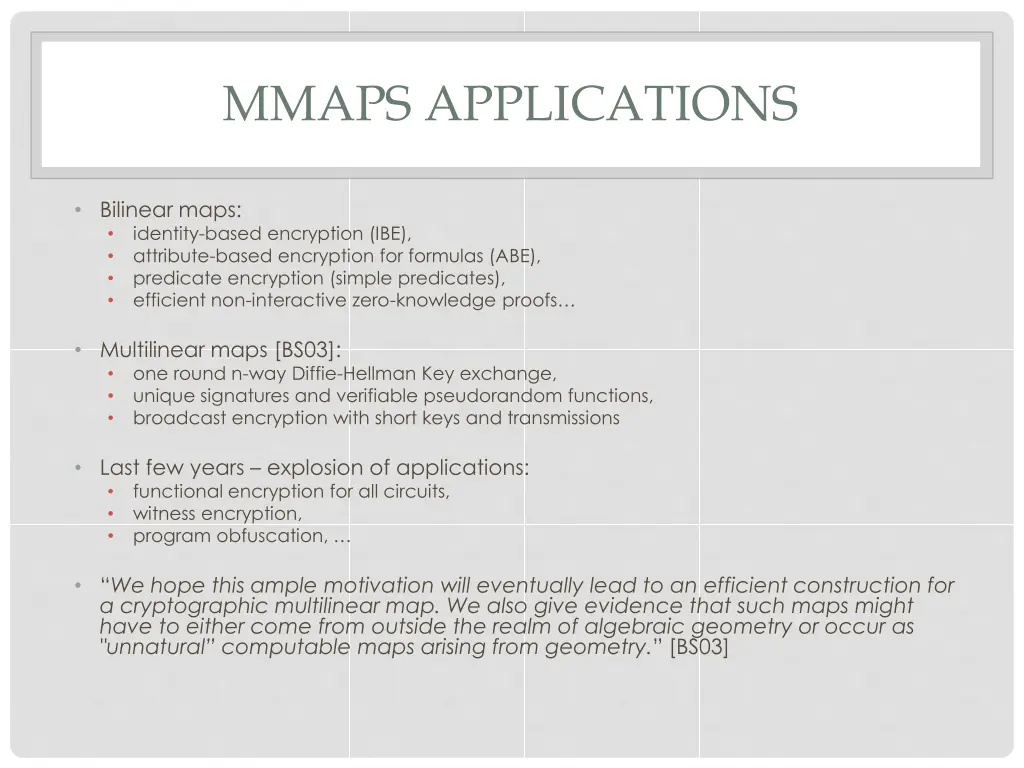 mmaps applications