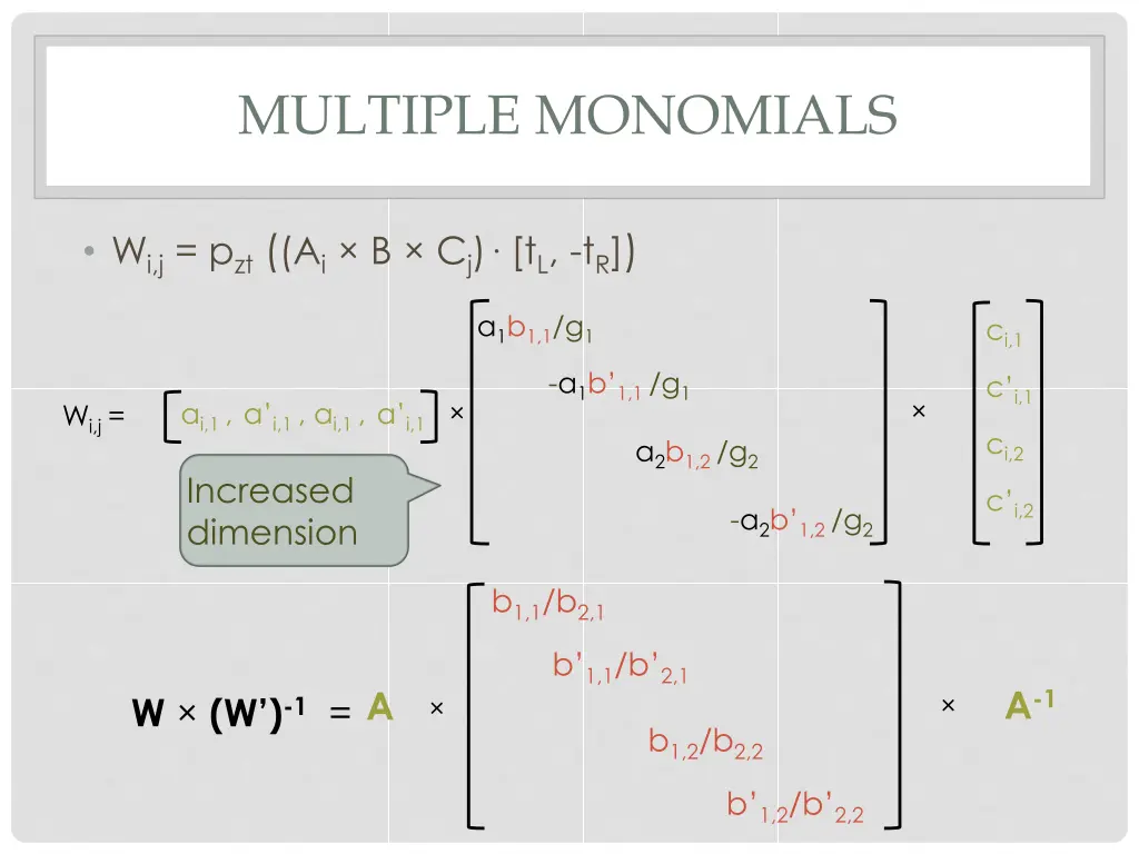 multiple monomials 2