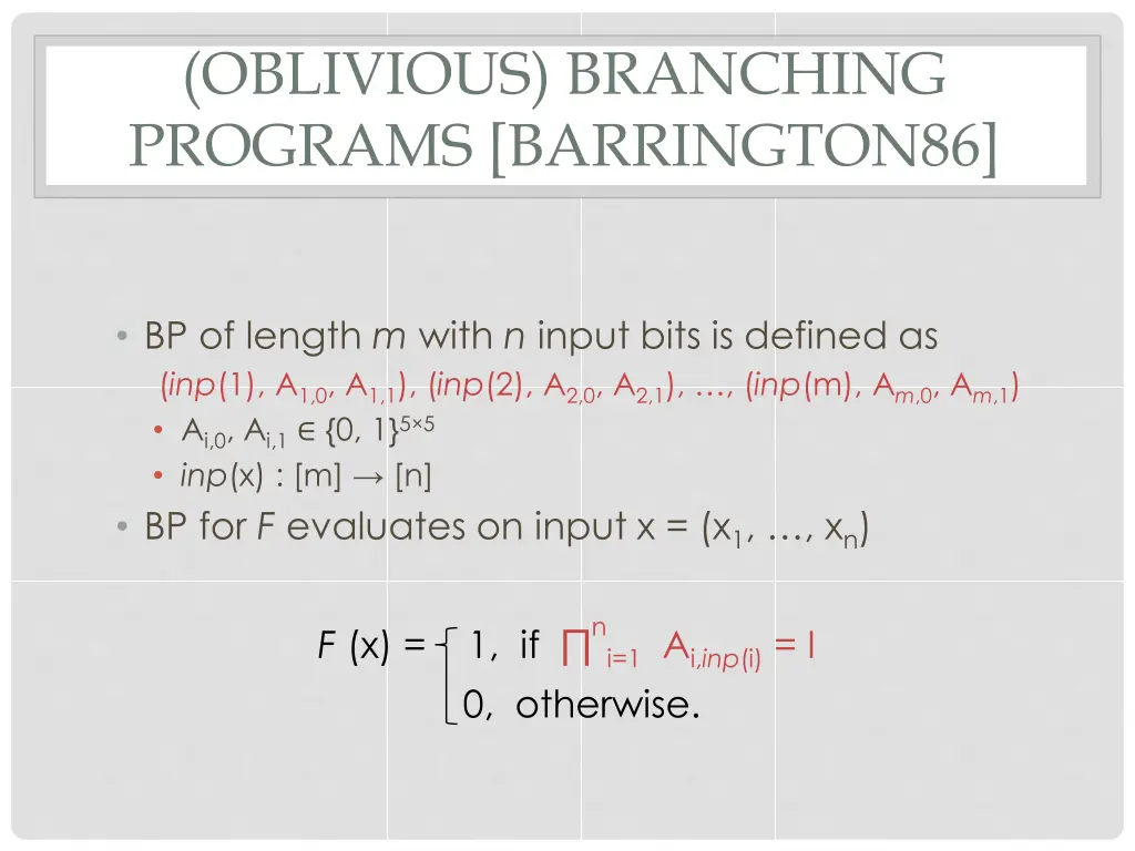 oblivious branching programs barrington86