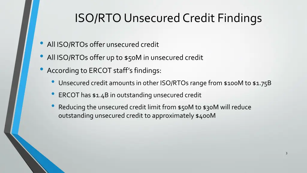 iso rto unsecured credit findings