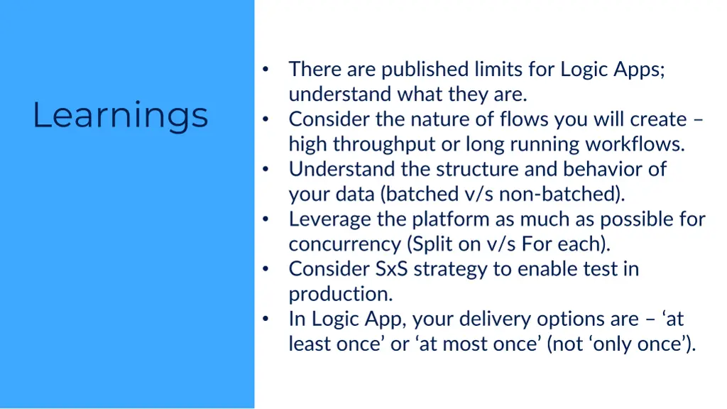 there are published limits for logic apps