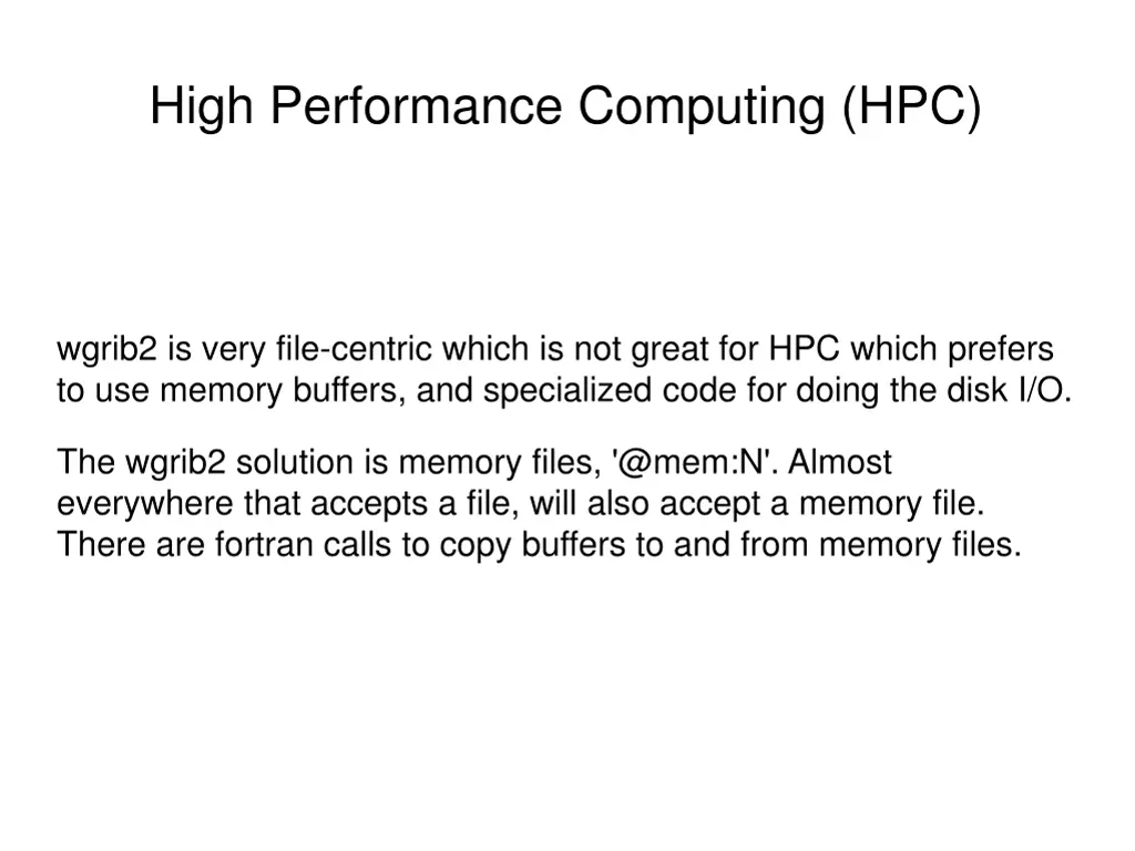 high performance computing hpc