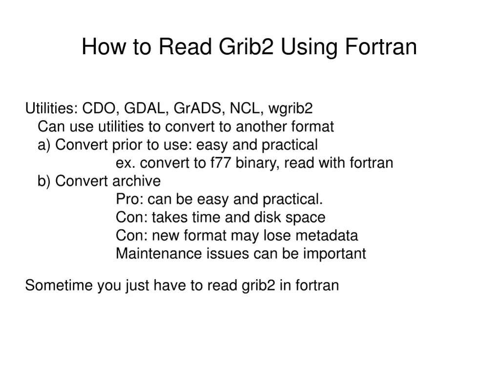 how to read grib2 using fortran