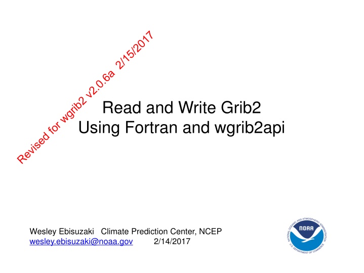 read and write grib2 using fortran and wgrib2api